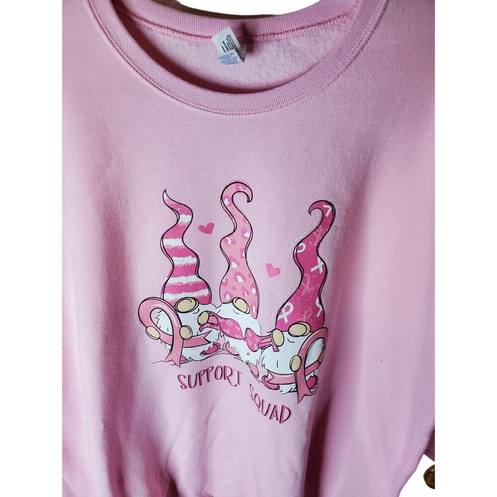 Jerzees Gnome Breast Cancer Awareness Sweatshirt, 2XL - Picture 2 of 6